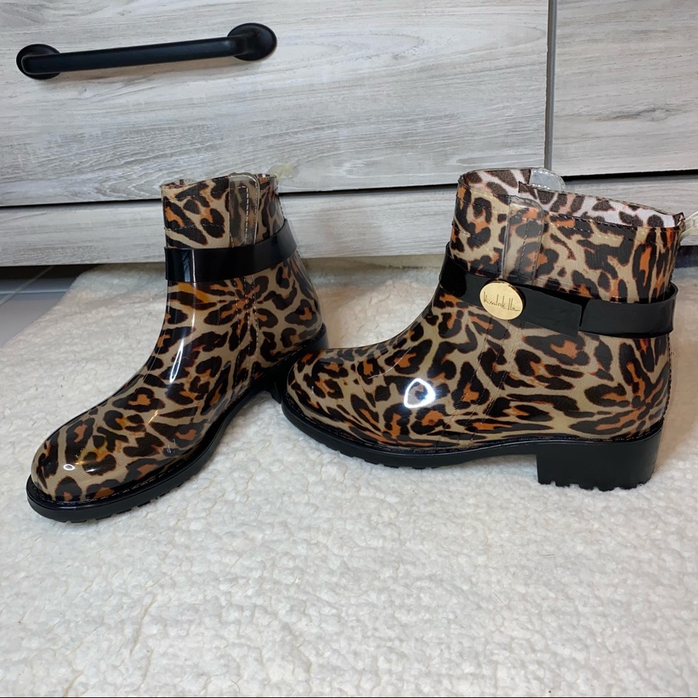 Nicole Miller Leopard Rainboots